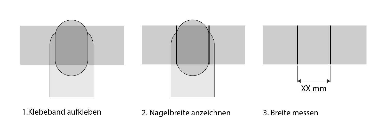 so misst man die Nagelbreite für Press-On-Nägel